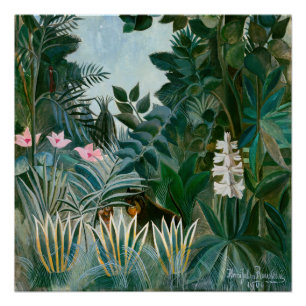 Henri Rousseau - De Equatoriale Jungle Perfect Poster