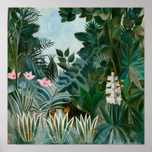 Henri Rousseau - De Equatoriale Jungle Poster (Voorkant)