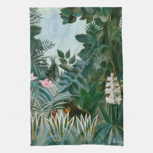 Henri Rousseau - De Equatoriale Jungle Theedoek