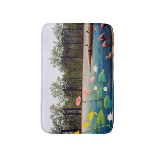 Henri Rousseau - De Flamingoes Badmat (Voorkant Verticaal)