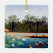 Henri Rousseau - De Flamingoes Keramisch Ornament (Achterkant)