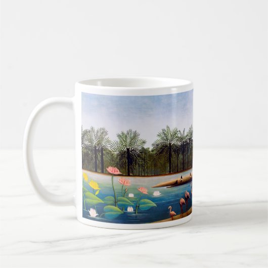 Henri Rousseau - De Flamingoes Koffiemok (Links)