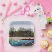 Henri Rousseau - De Flamingoes Papieren Bordje (Feest)