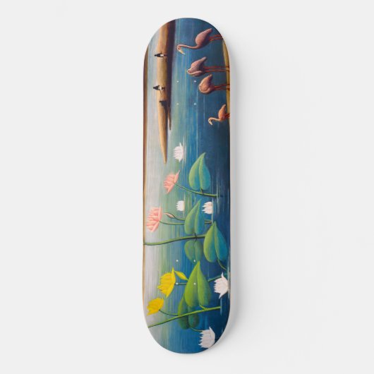 Henri Rousseau - De Flamingoes Persoonlijk Skateboard (Voorkant)