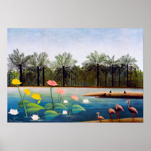 Henri Rousseau - De Flamingoes Poster