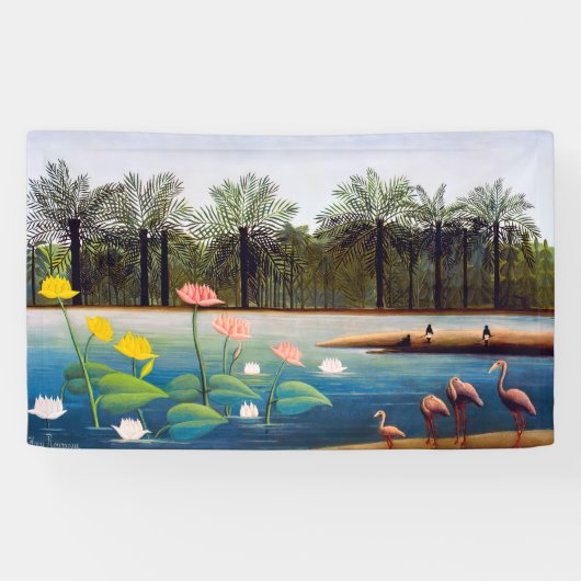 Henri Rousseau - De Flamingoes Spandoek (Horizontaal)