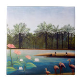Henri Rousseau - De Flamingoes Tegeltje (Voorkant)