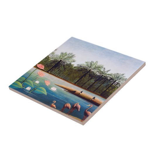 Henri Rousseau - De Flamingoes Tegeltje (Zijkant)