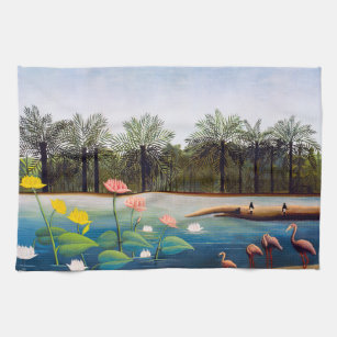 Henri Rousseau - De Flamingoes Theedoek