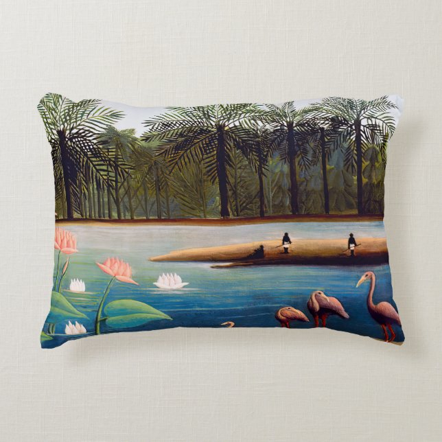 Henri Rousseau - De Flamingo's Accent Kussen (Voorkant)