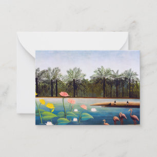 Henri Rousseau - De Flamingo's Notitiekaartje