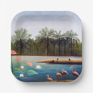 Henri Rousseau - De Flamingo's Papieren Bordje