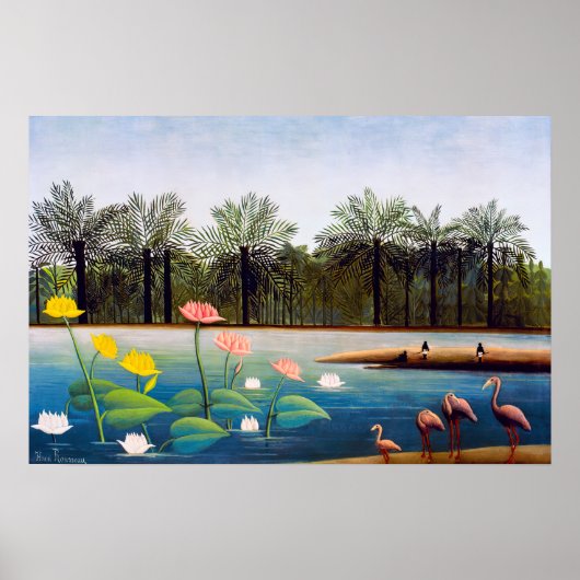 Henri Rousseau - De Flamingo's Poster (Voorkant)