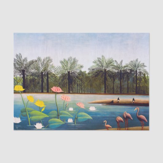 Henri Rousseau - De Flamingo's Tissuepapier (Voorkant)