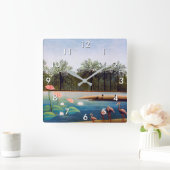 Henri Rousseau - De Flamingo's Vierkante Klok (Huis)