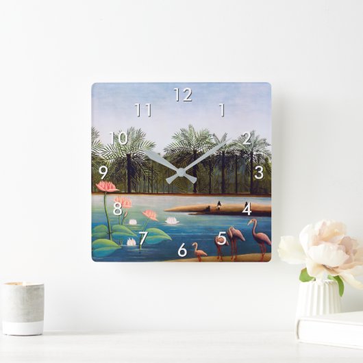 Henri Rousseau - De Flamingo's Vierkante Klok (Huis)