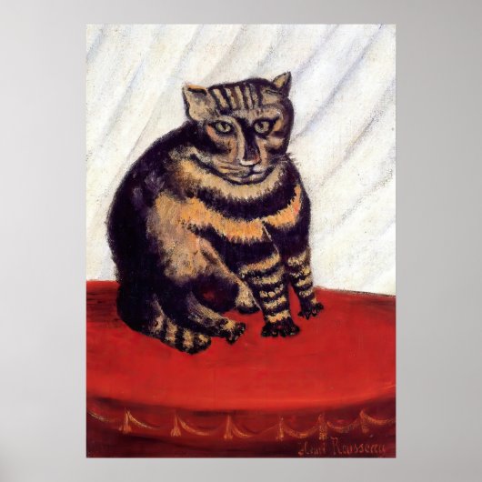 Henri Rousseau - De gestreepte kat Poster (Voorkant)