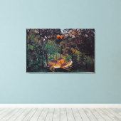 Henri Rousseau - De Hongaarse Leeuw Canvas Afdruk (Insitu (Houten vloer))