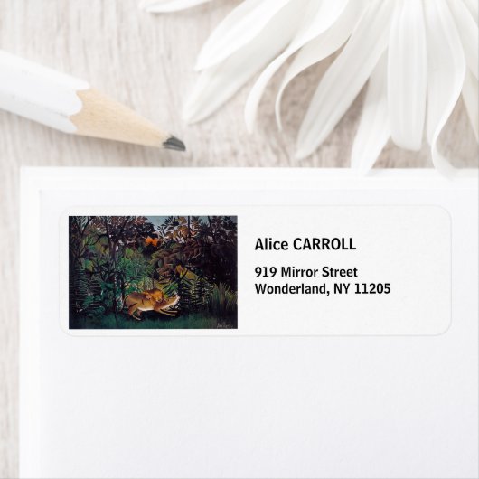 Henri Rousseau - De Hongaarse Leeuw Etiket (Insitu)