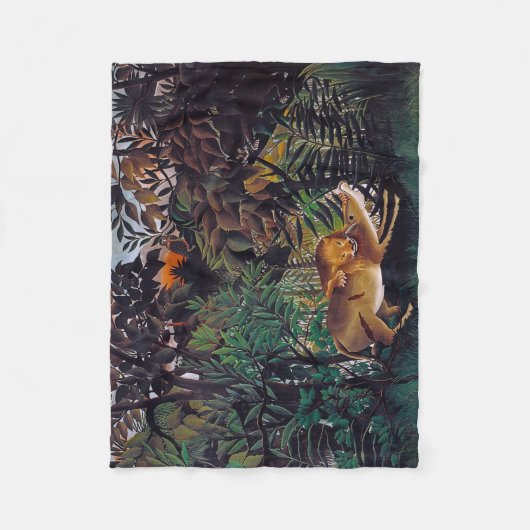 Henri Rousseau - De Hongaarse Leeuw Fleece Deken (Voorkant)