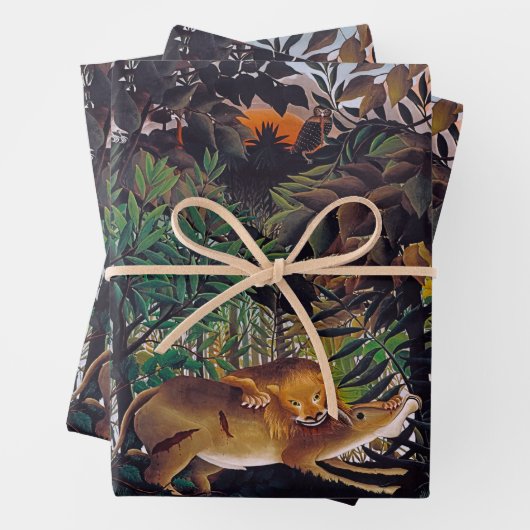 Henri Rousseau - De Hongaarse Leeuw Inpakpapier Vel (In situ)