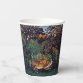 Henri Rousseau - De Hongaarse Leeuw Papieren Bekers (Achterkant)