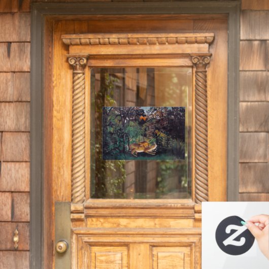 Henri Rousseau - De Hongaarse Leeuw Raamsticker (Huis Deur)