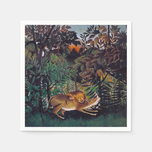 Henri Rousseau - De Hongaarse Leeuw Servet (Voorkant)