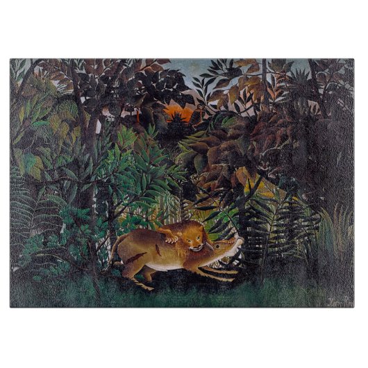 Henri Rousseau - De Hongaarse Leeuw Snijplank (Voorkant)