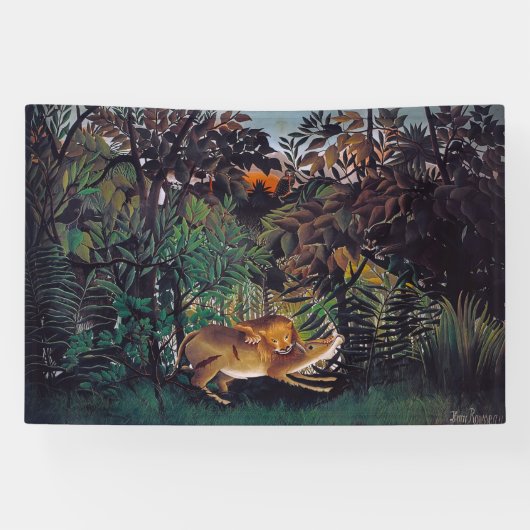 Henri Rousseau - De Hongaarse Leeuw Spandoek (Horizontaal)