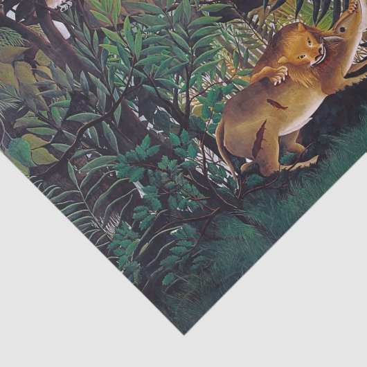 Henri Rousseau - De Hongaarse Leeuw Tissuepapier (Detail)