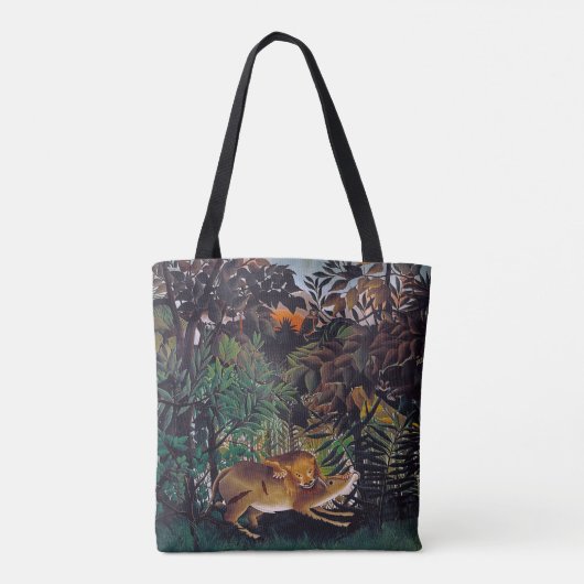 Henri Rousseau - De Hongaarse Leeuw Tote Bag (Achterkant)