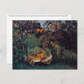 Henri Rousseau - De hongerige leeuw Briefkaart (Voorkant / Achterkant)
