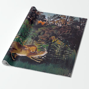 Henri Rousseau - De hongerige leeuw Cadeaupapier