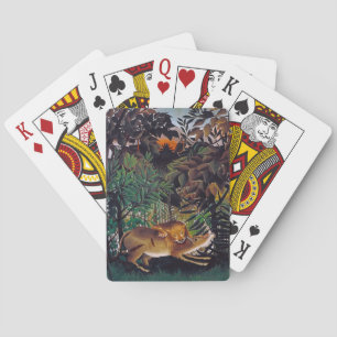 Henri Rousseau - De hongerige leeuw Pokerkaarten