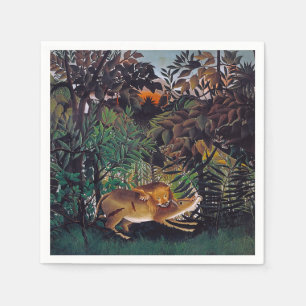 Henri Rousseau - De hongerige leeuw Servet