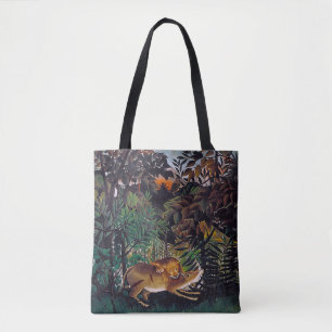 Henri Rousseau - De hongerige leeuw Tote Bag