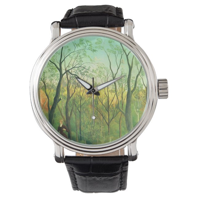 Henri Rousseau de loop in het bos Horloge (Voorkant)