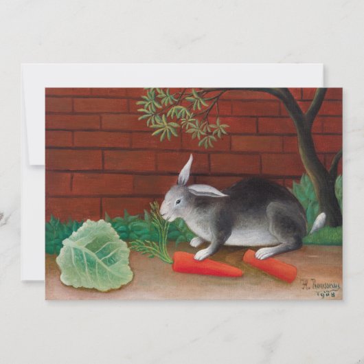 Henri Rousseau - De maaltijd van het konijn Bedankkaart (Voorkant)