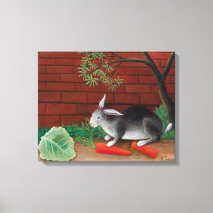 Henri Rousseau - De maaltijd van het konijn Canvas Afdruk