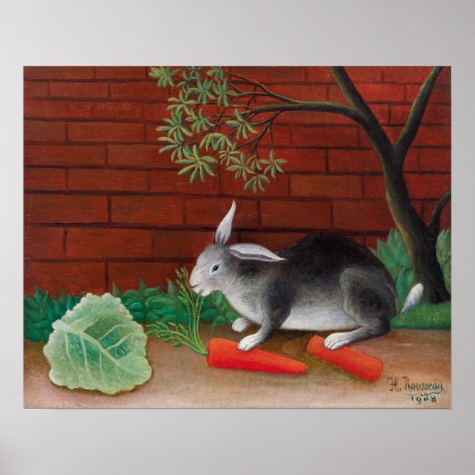 Henri Rousseau - De maaltijd van het konijn Poster (Voorkant)