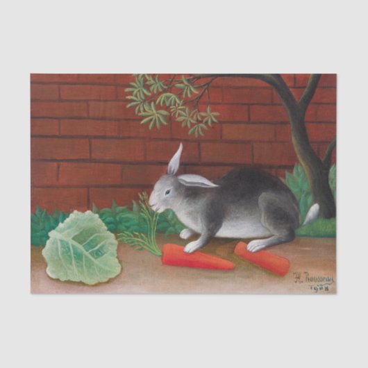 Henri Rousseau - De maaltijd van het konijn Tissuepapier (Voorkant)