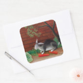 Henri Rousseau - De maaltijd van het konijn Vierkante Sticker (Envelop)