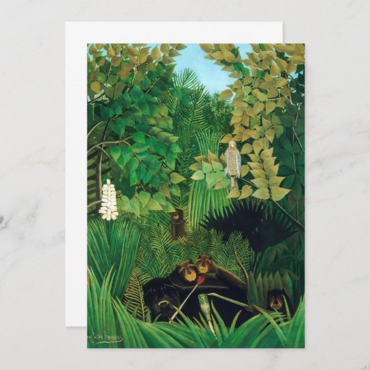 Henri Rousseau - De Merry Jesters Bedankkaart (Voorkant / Achterkant)