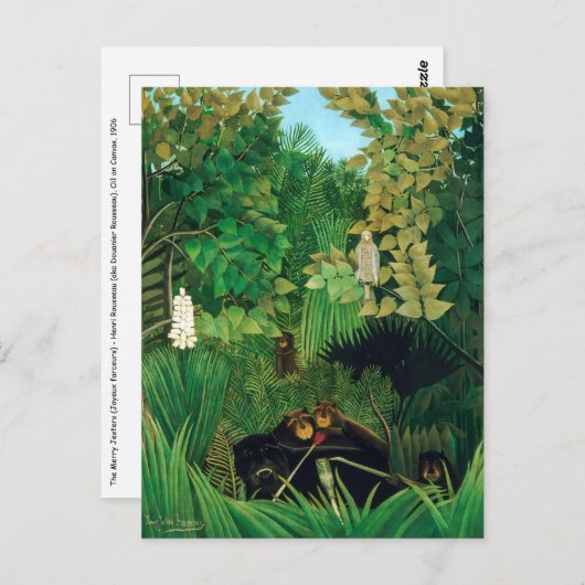 Henri Rousseau - De Merry Jesters Briefkaart (Voorkant / Achterkant)