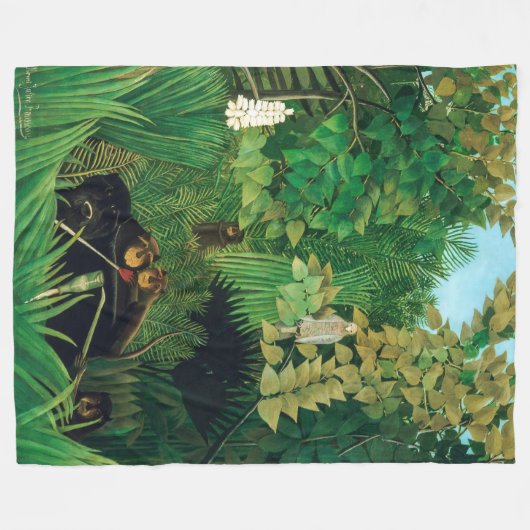 Henri Rousseau - De Merry Jesters Fleece Deken (Voorkant (Horizontaal))