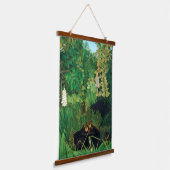 Henri Rousseau - De Merry Jesters Hangend Wandkleed (Gebogen)