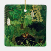 Henri Rousseau - De Merry Jesters Keramisch Ornament (Achterkant)