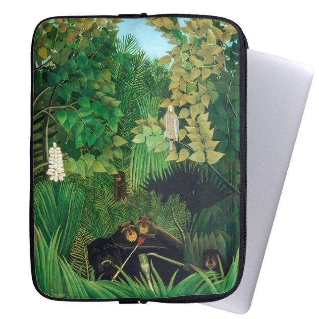 Henri Rousseau - De Merry Jesters Laptop Sleeve (Creator heeft geüpload)