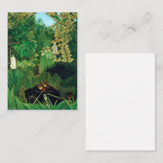 Henri Rousseau - De Merry Jesters Notitiekaartje (Voorkant / Achterkant)